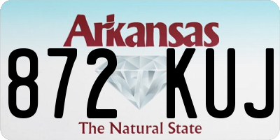 AR license plate 872KUJ