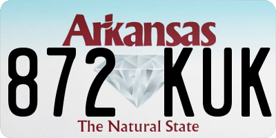 AR license plate 872KUK