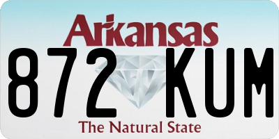 AR license plate 872KUM