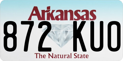 AR license plate 872KUO