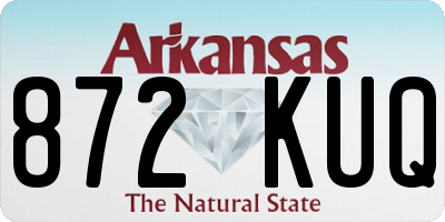 AR license plate 872KUQ