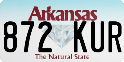 AR license plate 872KUR