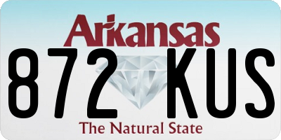 AR license plate 872KUS