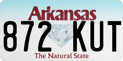 AR license plate 872KUT