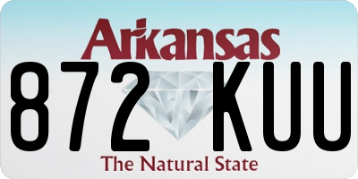 AR license plate 872KUU