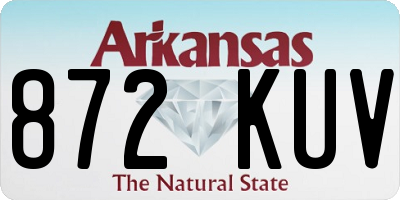AR license plate 872KUV