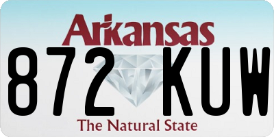AR license plate 872KUW
