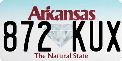 AR license plate 872KUX
