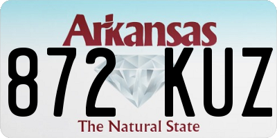 AR license plate 872KUZ