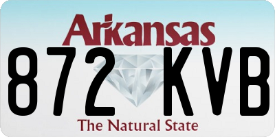 AR license plate 872KVB