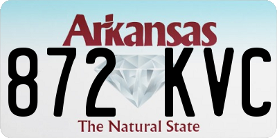 AR license plate 872KVC