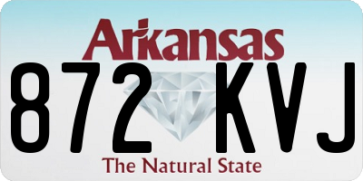 AR license plate 872KVJ