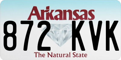 AR license plate 872KVK