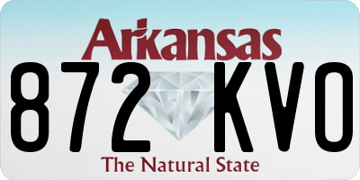AR license plate 872KVO