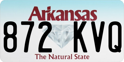 AR license plate 872KVQ