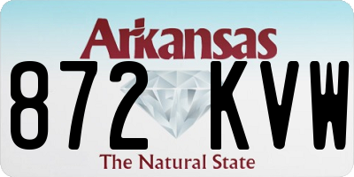 AR license plate 872KVW