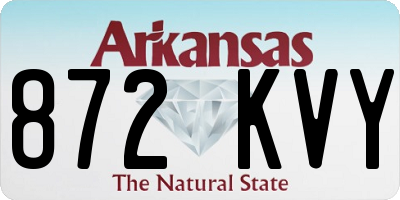 AR license plate 872KVY