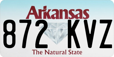 AR license plate 872KVZ