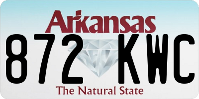 AR license plate 872KWC