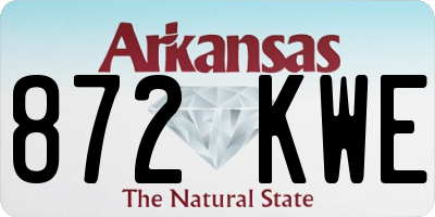 AR license plate 872KWE