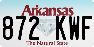 AR license plate 872KWF