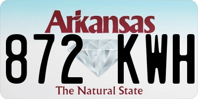 AR license plate 872KWH