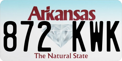 AR license plate 872KWK