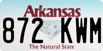 AR license plate 872KWM