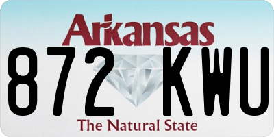 AR license plate 872KWU