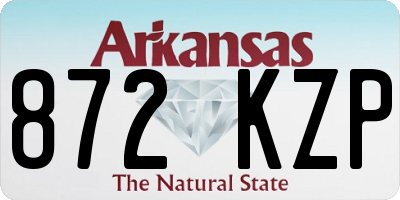 AR license plate 872KZP