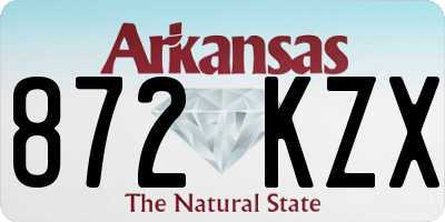 AR license plate 872KZX