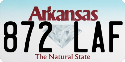 AR license plate 872LAF