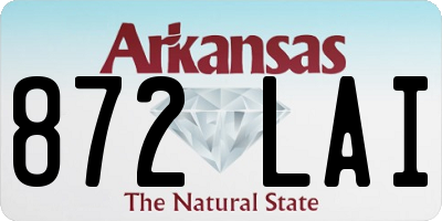 AR license plate 872LAI