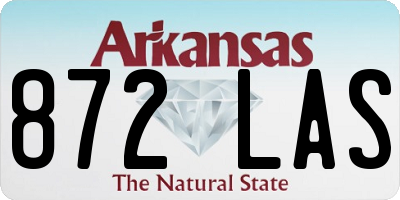 AR license plate 872LAS