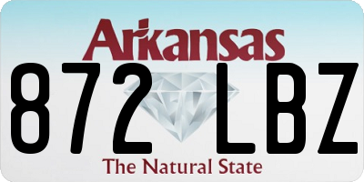 AR license plate 872LBZ