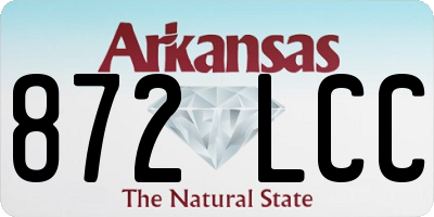 AR license plate 872LCC