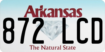 AR license plate 872LCD