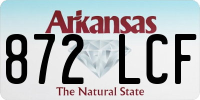 AR license plate 872LCF