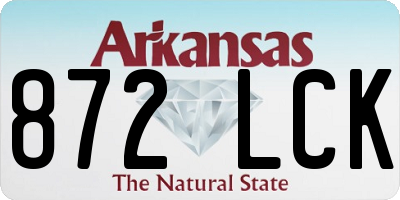 AR license plate 872LCK