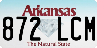 AR license plate 872LCM