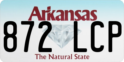 AR license plate 872LCP