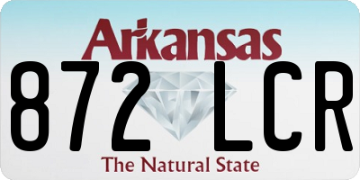 AR license plate 872LCR
