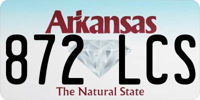 AR license plate 872LCS