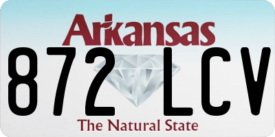 AR license plate 872LCV