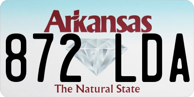 AR license plate 872LDA