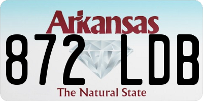 AR license plate 872LDB