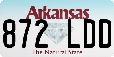 AR license plate 872LDD