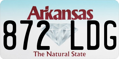 AR license plate 872LDG