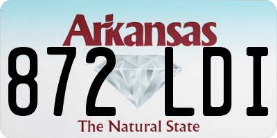 AR license plate 872LDI