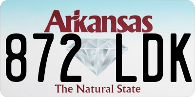 AR license plate 872LDK